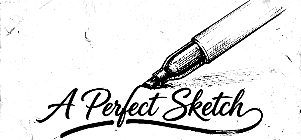 A Perfect Sketch handwritten logo